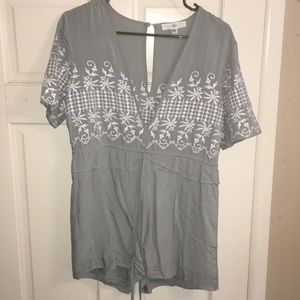 Embroidered Romper